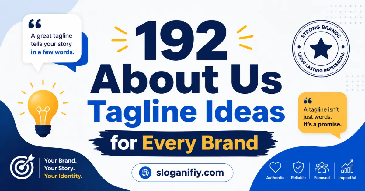 192 About Us Tagline Ideas for Every Brand