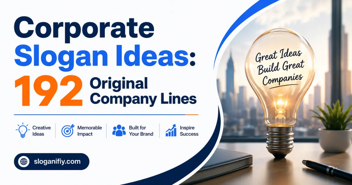 Corporate Slogan Ideas: 192 Original Company Lines