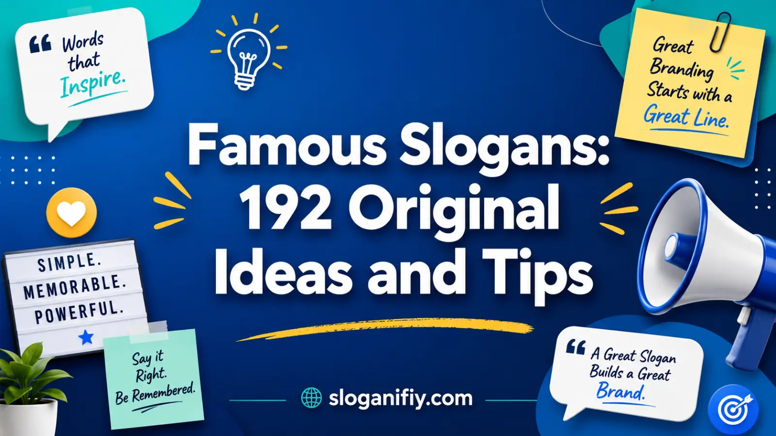 Famous Slogans: 192 Original Ideas and Tips