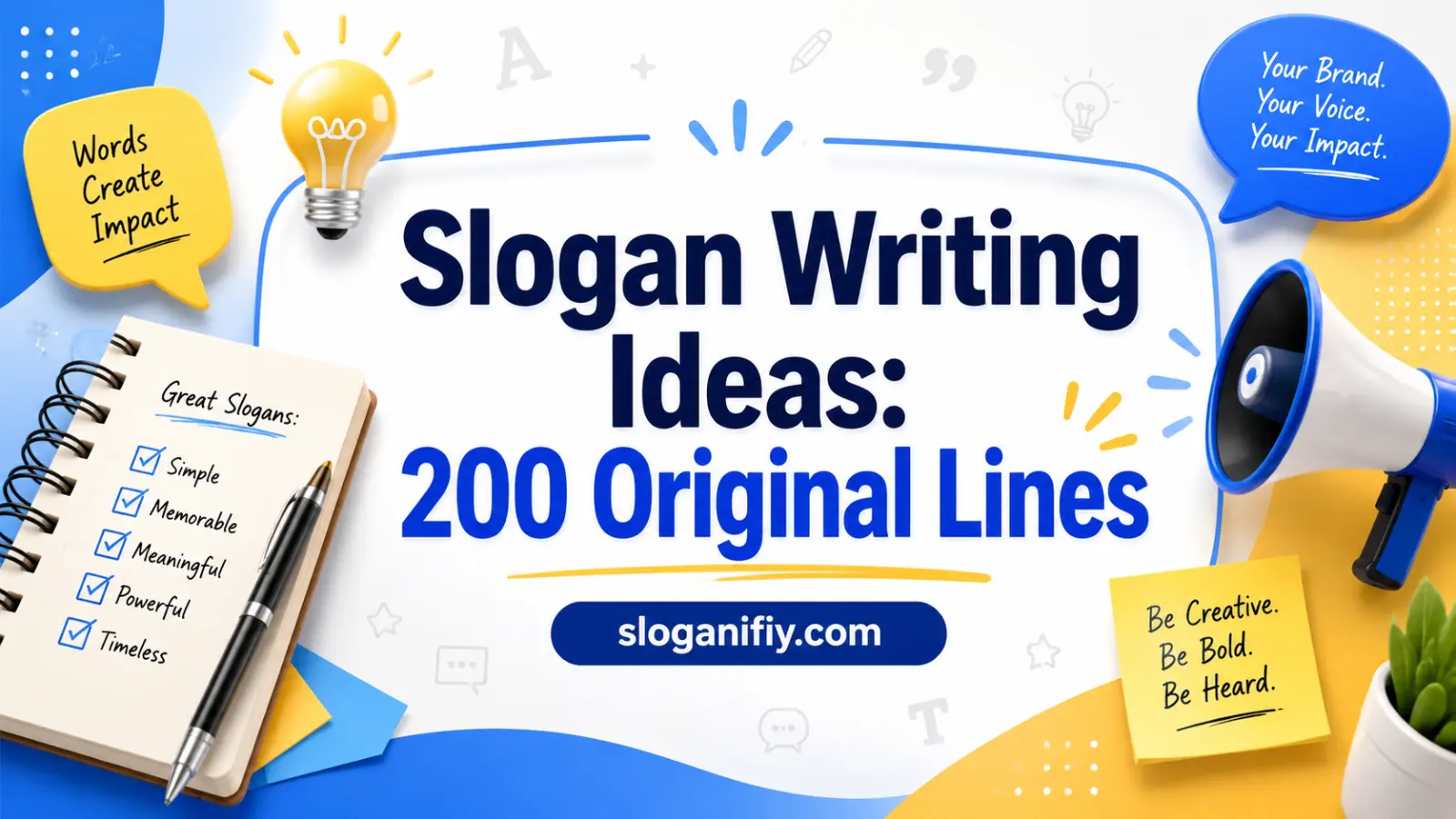 Slogan Writing Ideas: 200 Original Lines